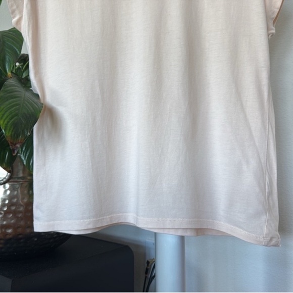 Zara Embellished Cotton Loose Fit Blouse/Top/Shirt/Tee Sz M rhinestones sequins - Picture 3 of 9